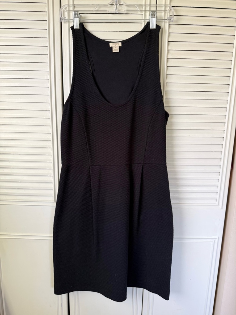 J. Crew Black Textured Sleeveless Mini Dress